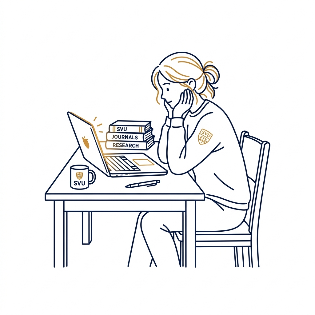 Student at study desk inquiry