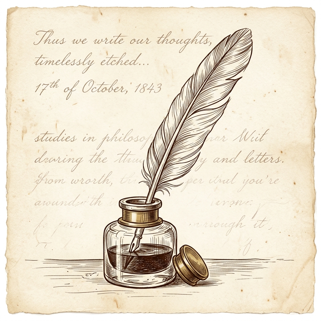 Vintage Quill and Inkwell